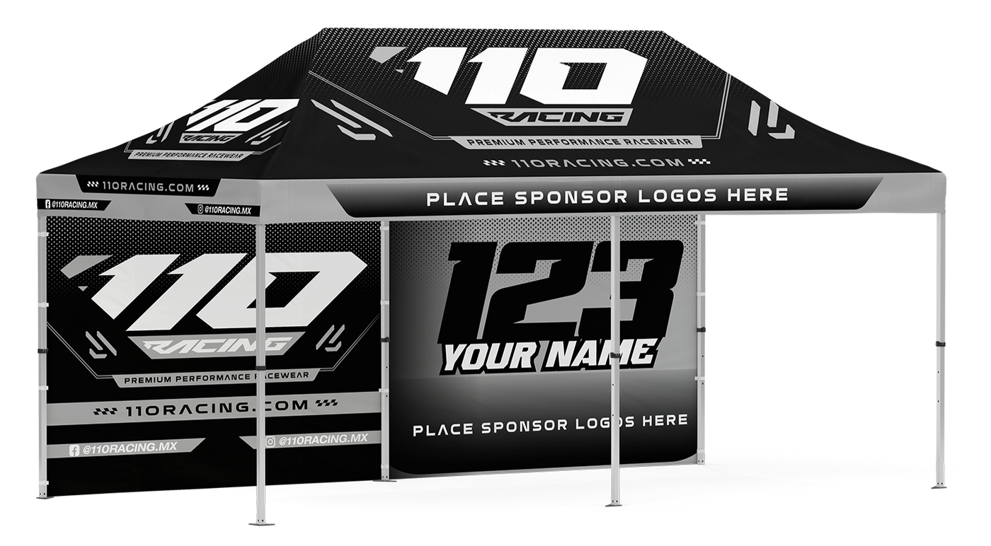 110 RACING PRO TEAM CANOPY RACE PACKAGE (10x20) - BLACK