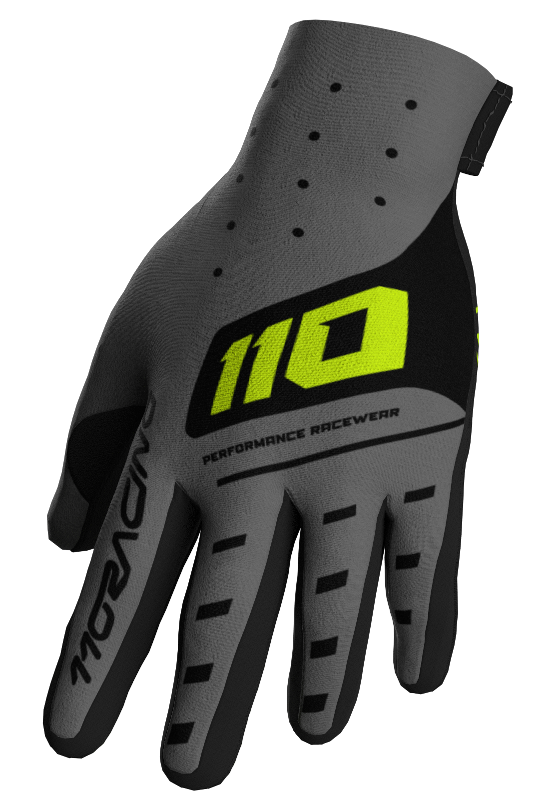 110 RACING // VELOCITY 2.0 25' YOUTH GLOVE - GREY/FLO