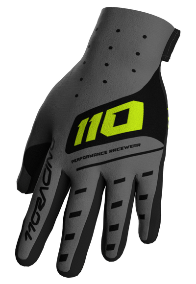 110 RACING // VELOCITY 2.0 25' YOUTH GLOVE - GREY/FLO