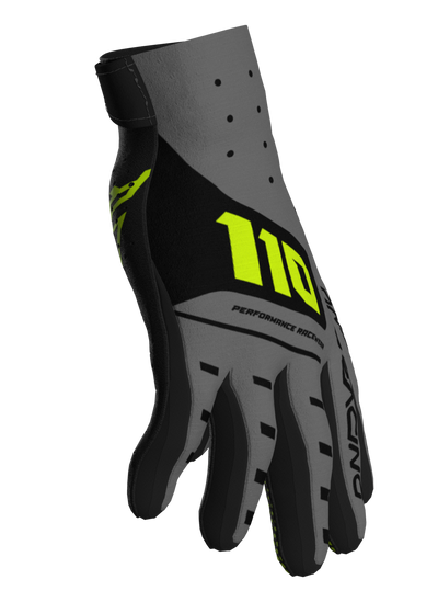 110 RACING // VELOCITY 2.0 25' YOUTH GLOVE - GREY/FLO