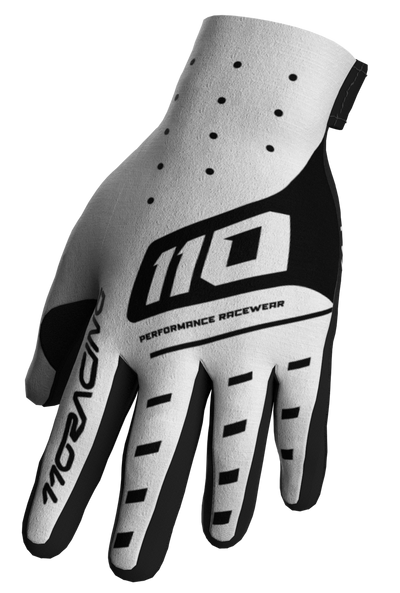 110 RACING // VELOCITY 2.0 25' GLOVE - WHITE