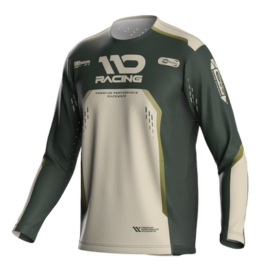 110 RACING // SE25 TENACITY JERSEY - OLIVE GREEN