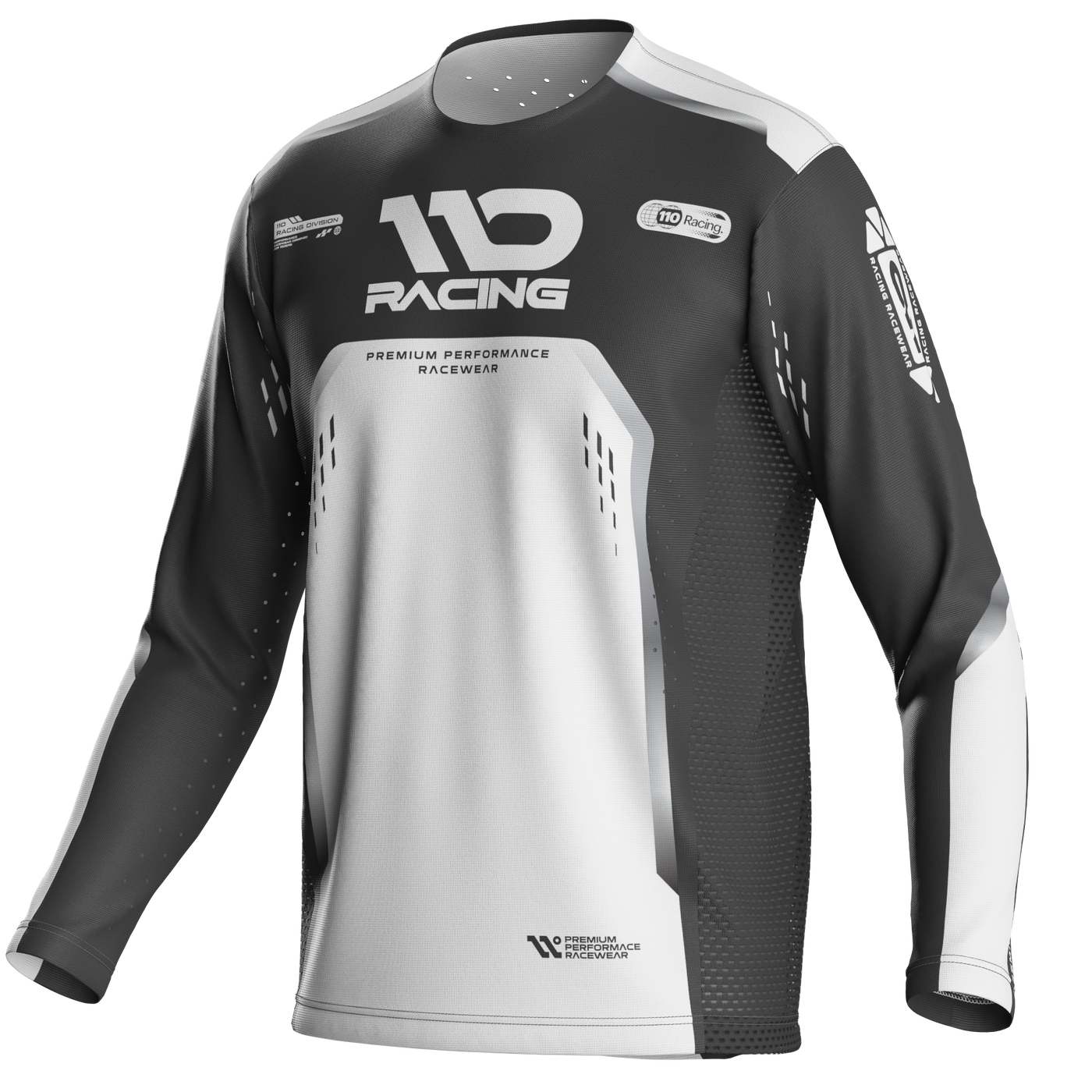 110 RACING // SE25 TENACITY YOUTH JERSEY - WHITE/GREY