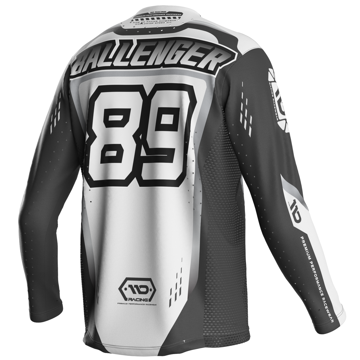 110 RACING // SE25 TENACITY JERSEY - WHITE/GREY