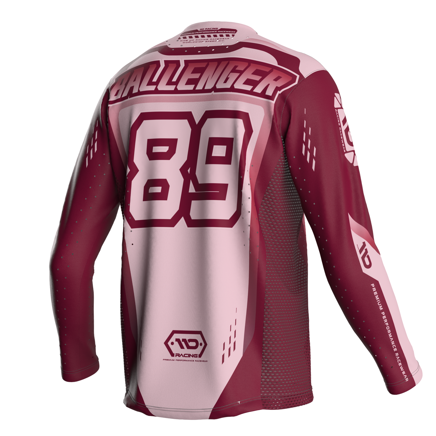 110 RACING // SE25 TENACITY JERSEY - MAROON/LIGHT PINK