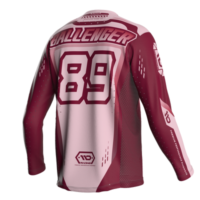 110 RACING // SE25 TENACITY JERSEY - MAROON/LIGHT PINK