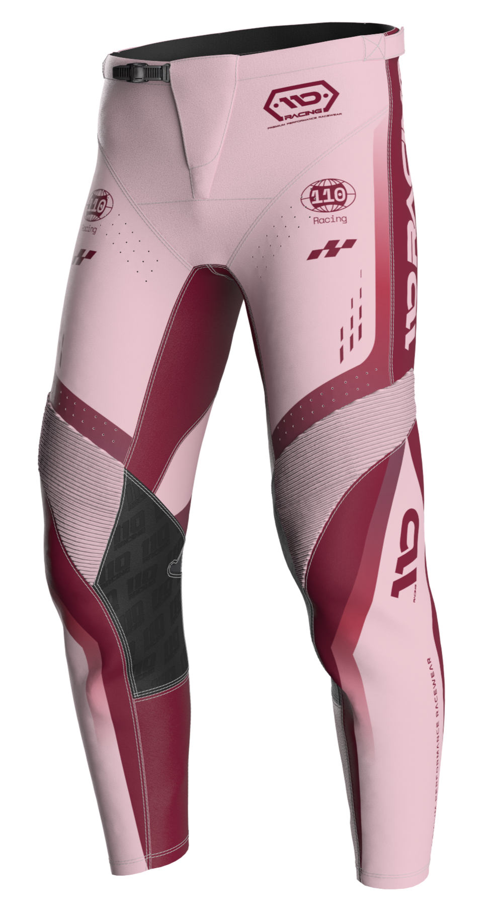 110 RACING // SE25 TENACITY PANT - MAROON/LIGHT PINK