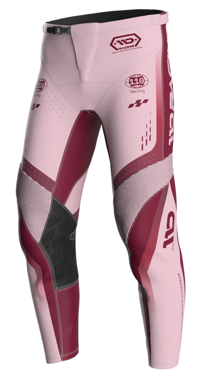 110 RACING // SE25 TENACITY PANT - MAROON/LIGHT PINK