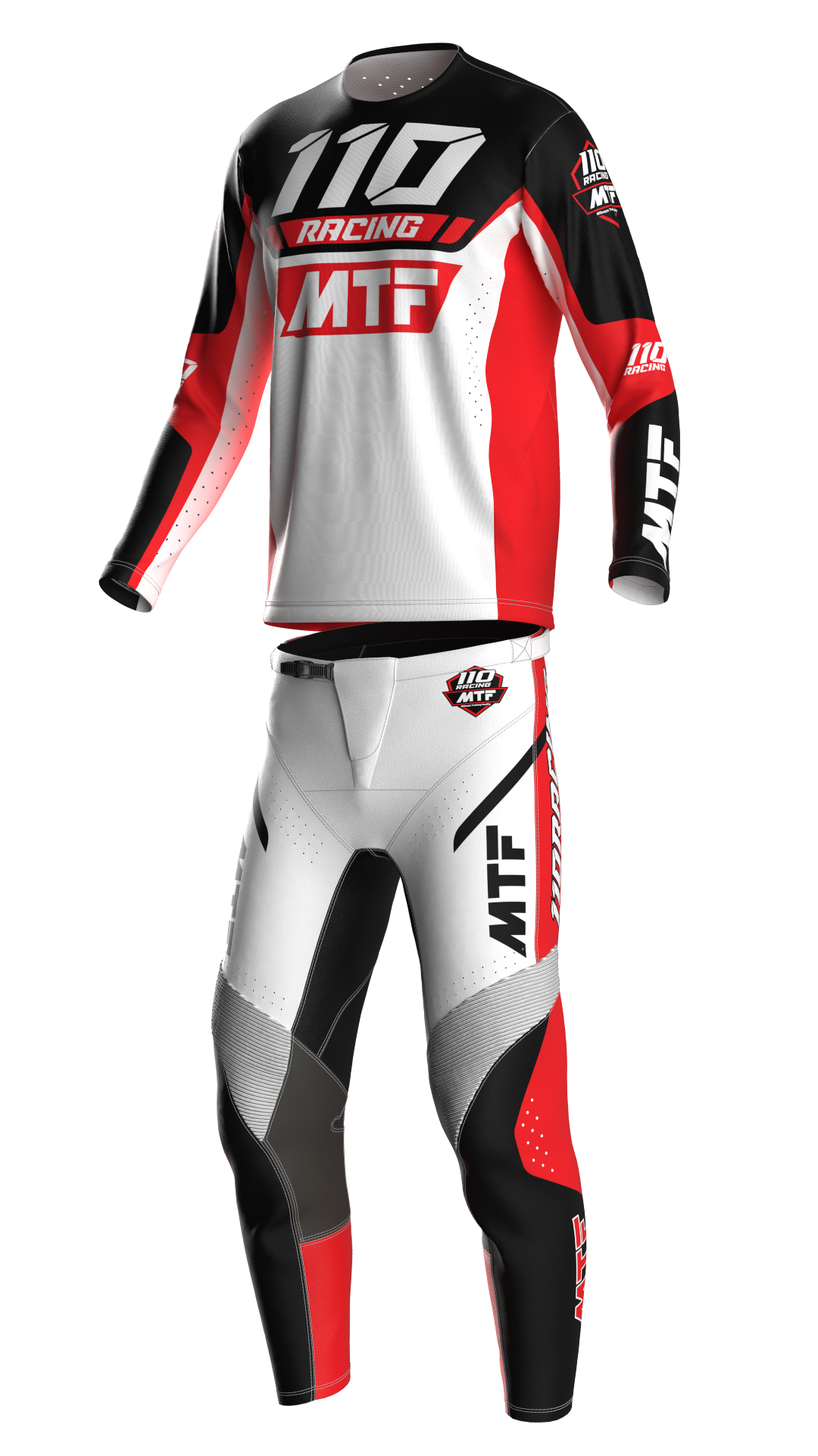 110 RACING x MTF COLLAB  LE24 JERSEY - RED/WHITE