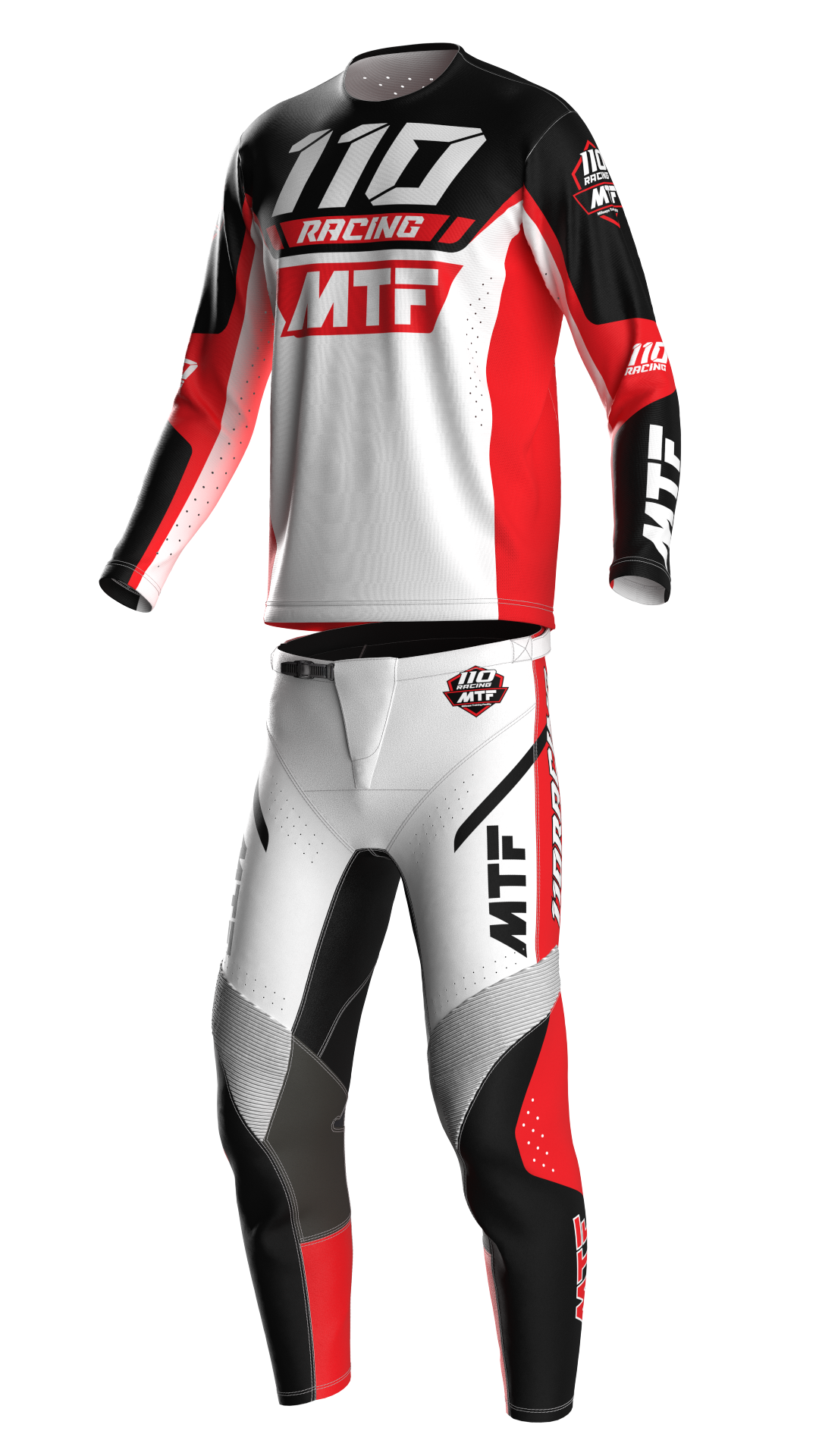 110 RACING x MTF COLLAB LE24 YOUTH PANT - RED/WHITE