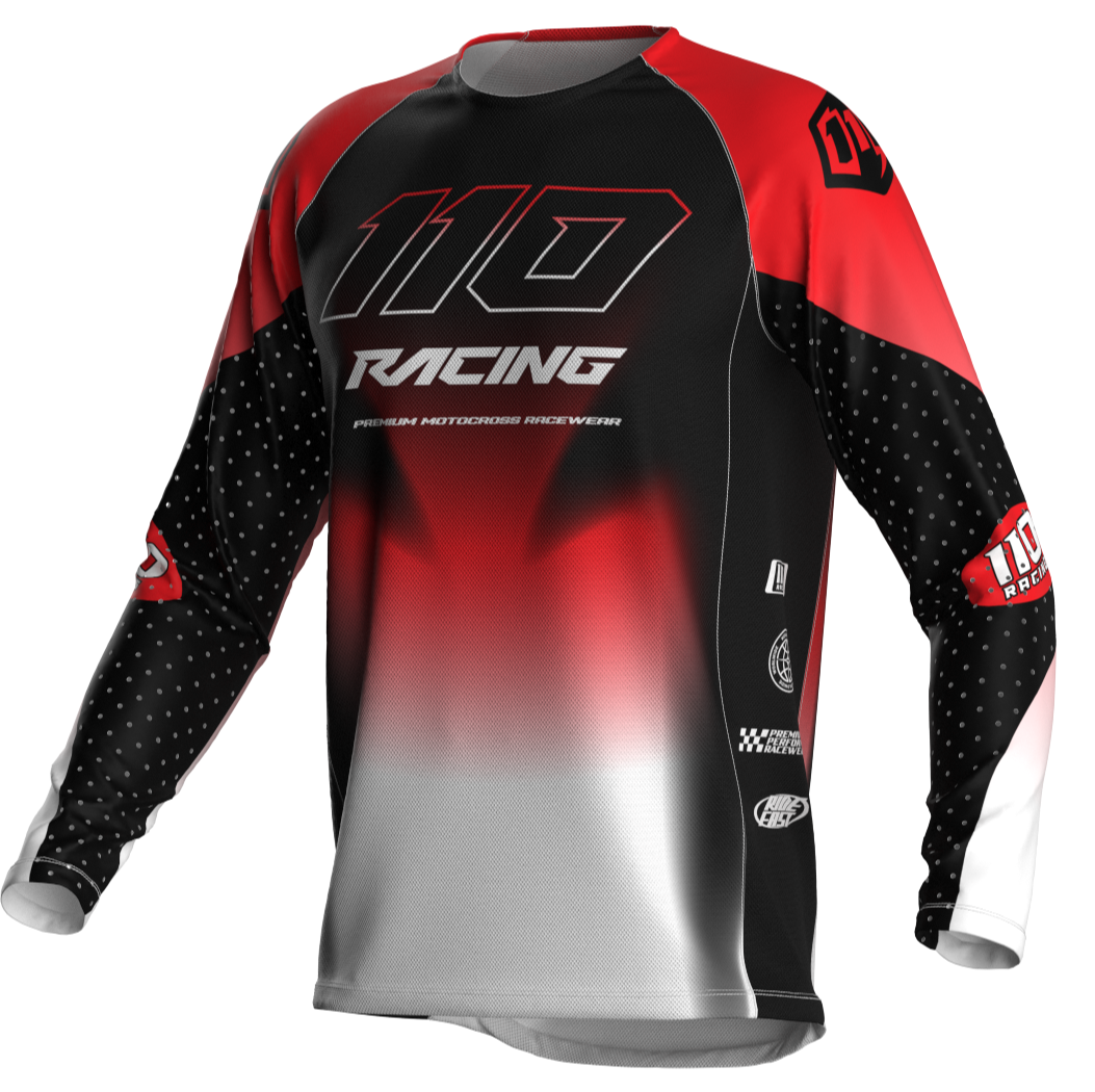 110 RACING // RS24.1 TECHART YOUTH JERSEY - RED/BLACK