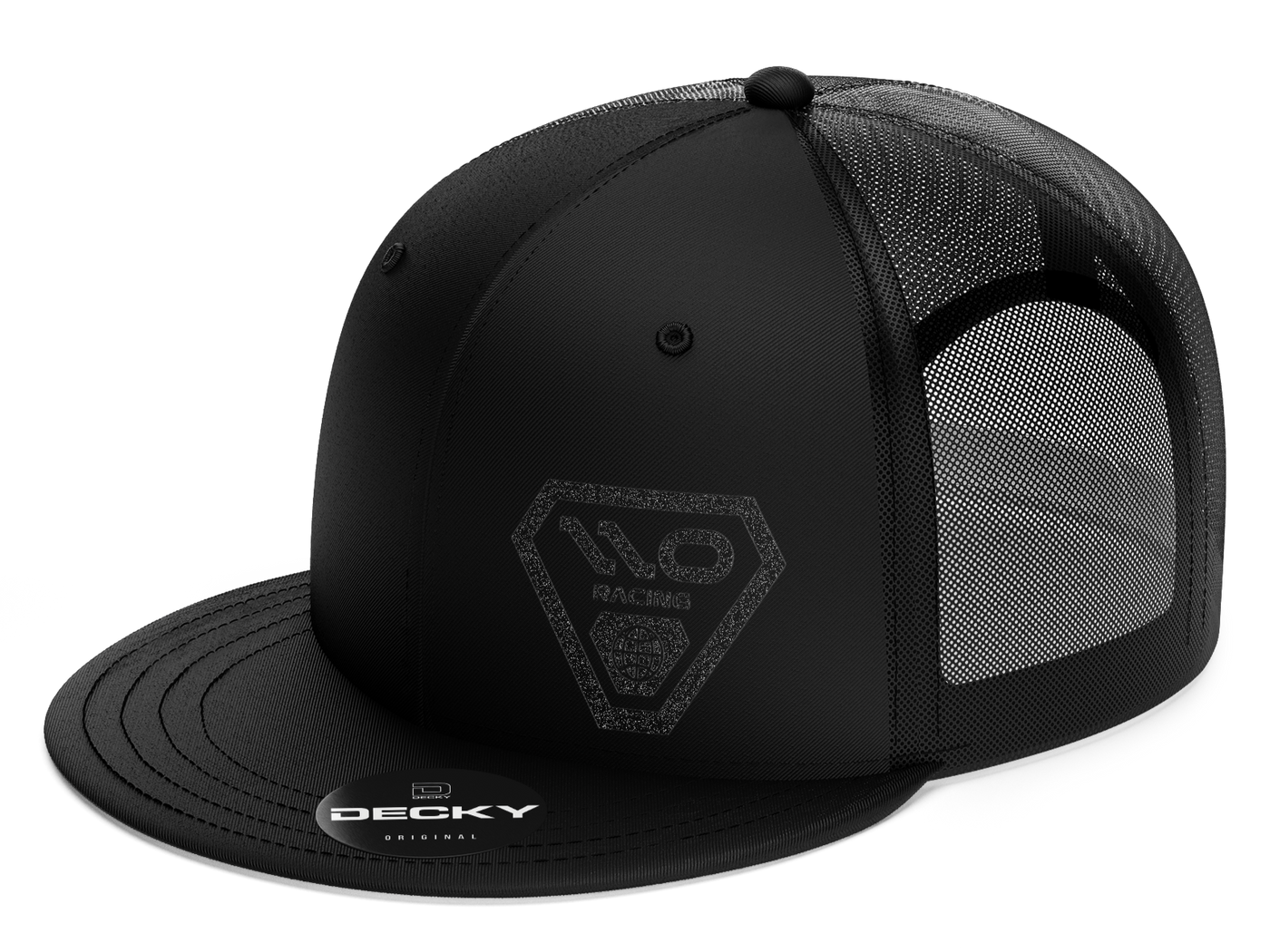 110 RACING // BLACK GLITTER MODERN SNAPBACK HAT