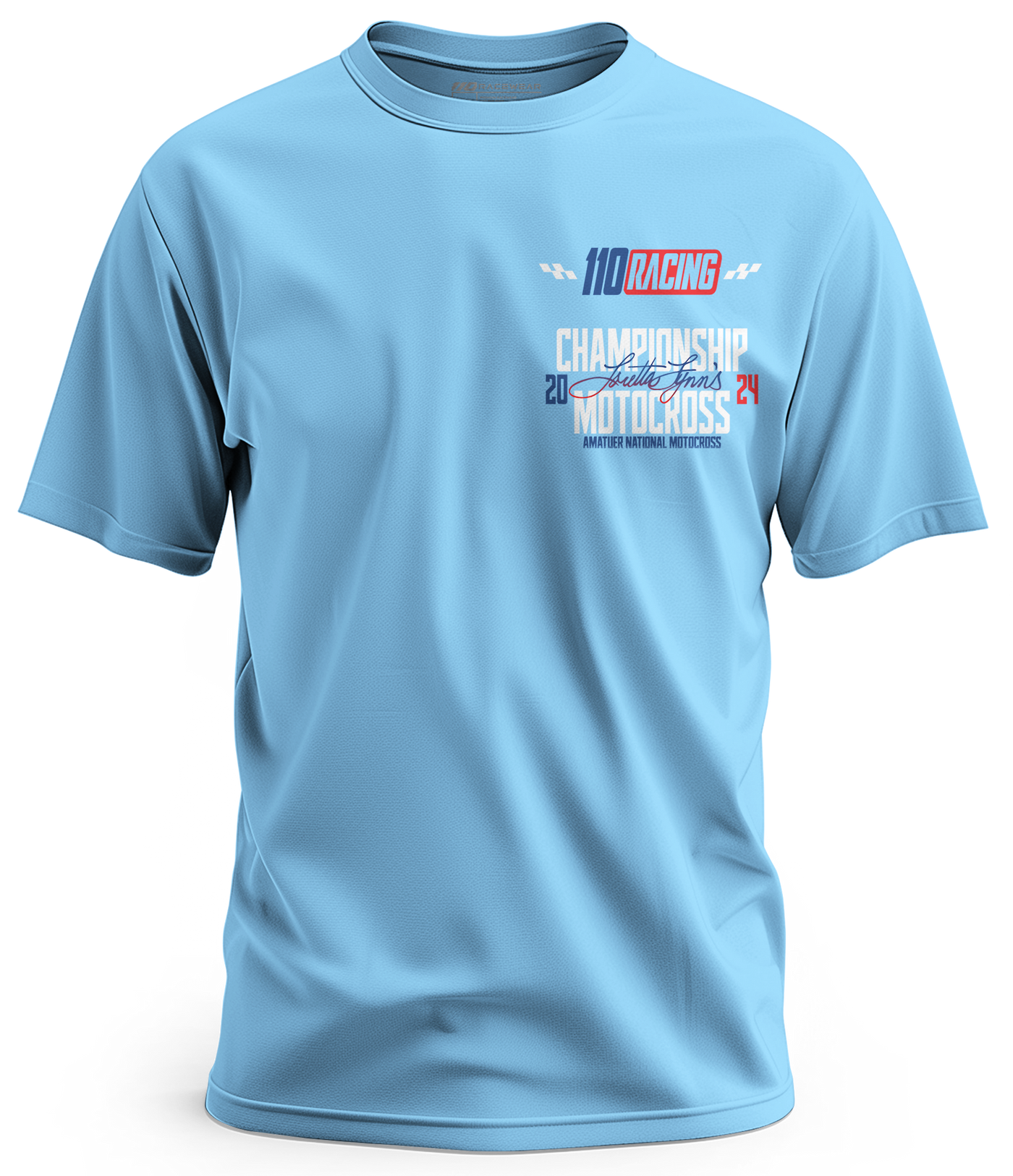 110 RACING // LORETTA LYNNS TEE ADULT - LIGHT BLUE