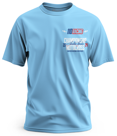 110 RACING // LORETTA LYNNS TEE ADULT - LIGHT BLUE