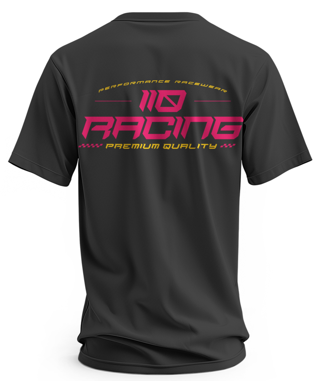 110 RACING // ADULT PREMIUM TEE - GREY/PINK