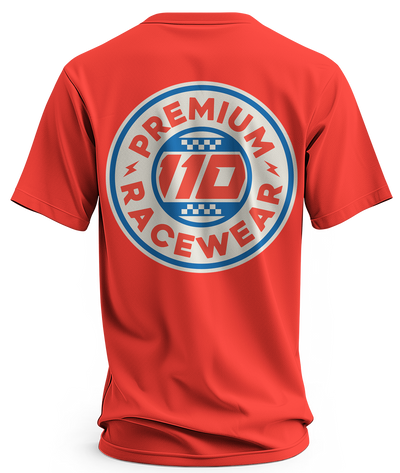 110 RACING // CLASSIC SUMMER TEE ADULT - FIRE RED