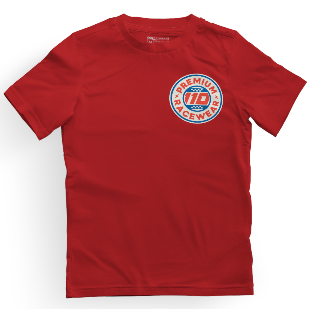 110 RACING // CLASSIC SUMMER TEE YOUTH - FIRE RED